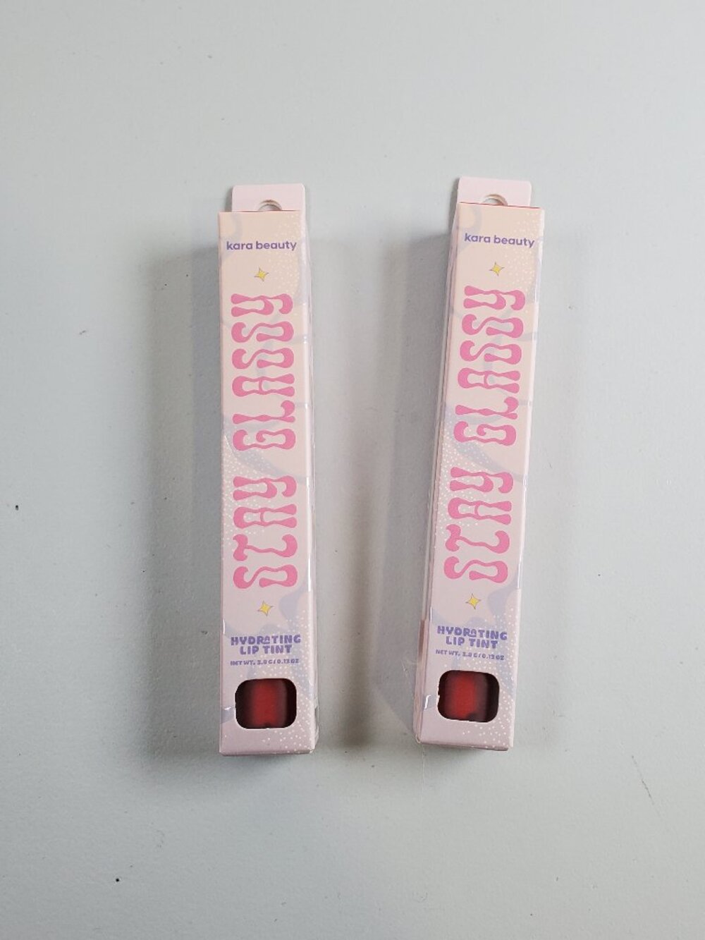 Kara Beauty Stay Glassy Hydrating Lip Tint HOT GOSSIP 2 Piece Set